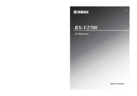 Yamaha RXV-2700 - Owners Manual 